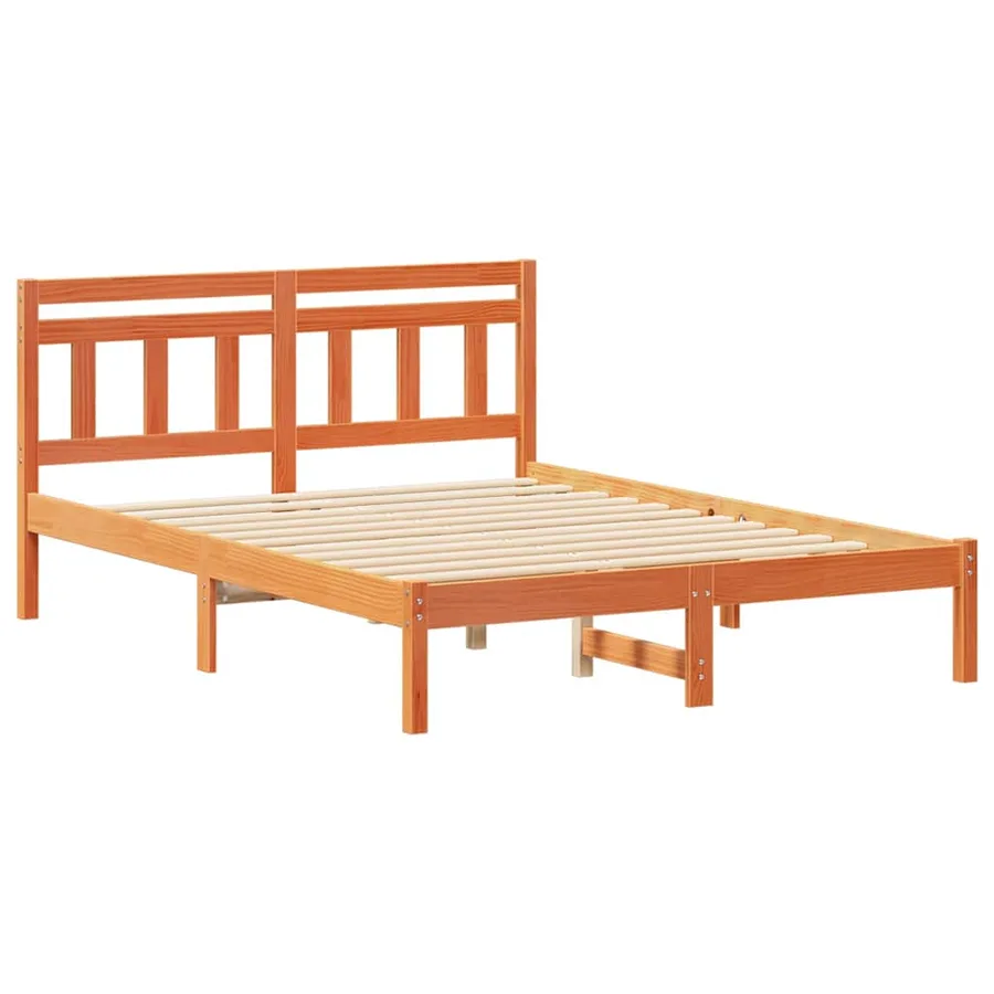 Cadre de lit Marron 120 x 200 cm Pin massif - 4