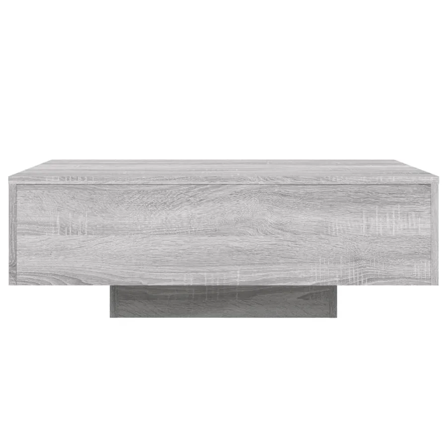Table basse avec lumières LED sonoma gris 85x55x31 cm - 7