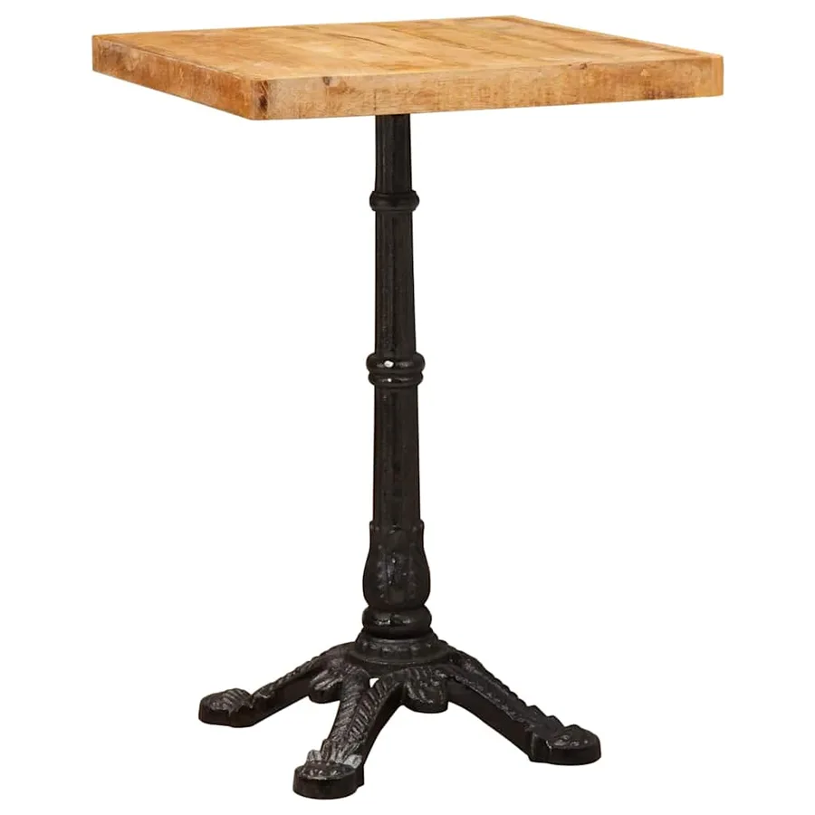 Table bistrot Marron 50 x 50 x 76 cm Bois de mangue massif - 3