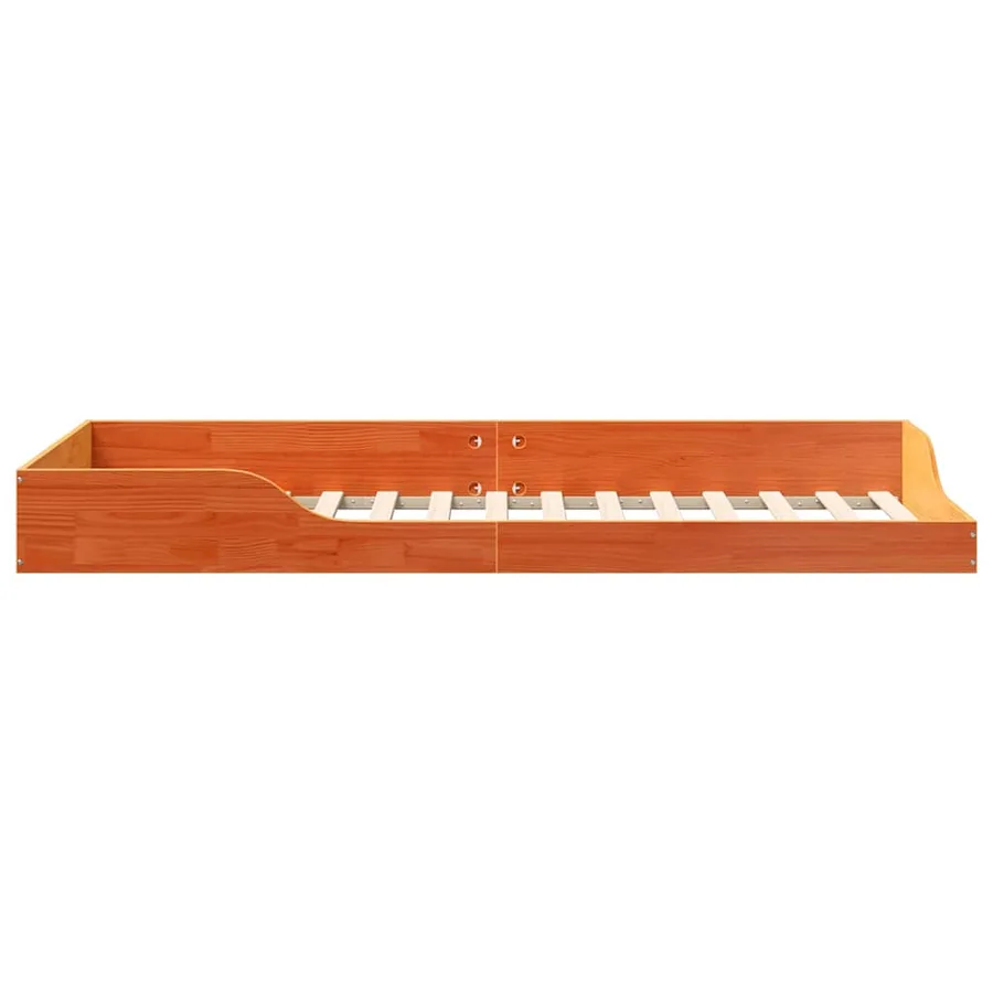Cadre de lit Brun cire 100 x 220 cm Pin massif - 6