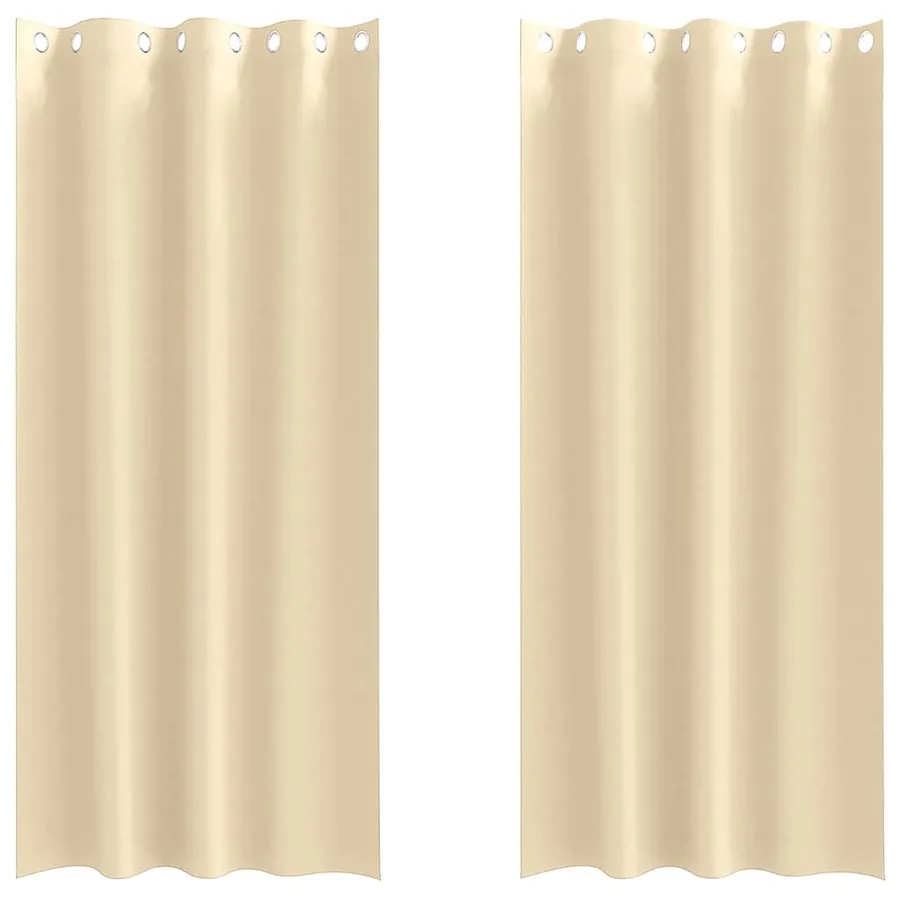 Rideaux occultants avec anneaux 2 pcs Crème 225 x 140 cm - 2