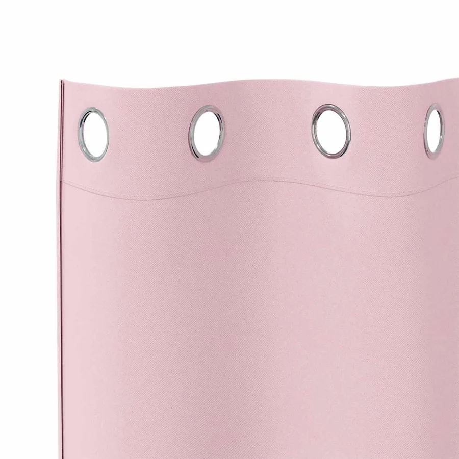 Rideaux occultants avec anneaux 2 pcs Rose bébé 225 x 140 cm - 5