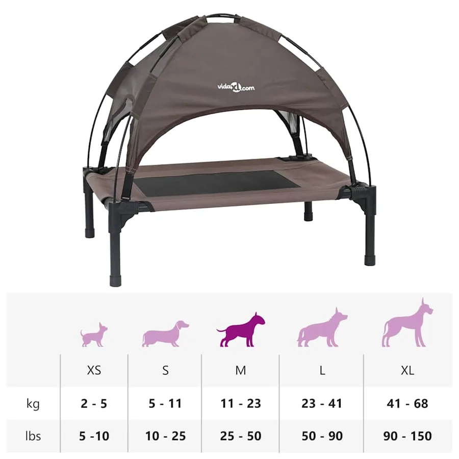 Lit pour Chien Marron 76 x 62 x 70,5 cm Acier - 11