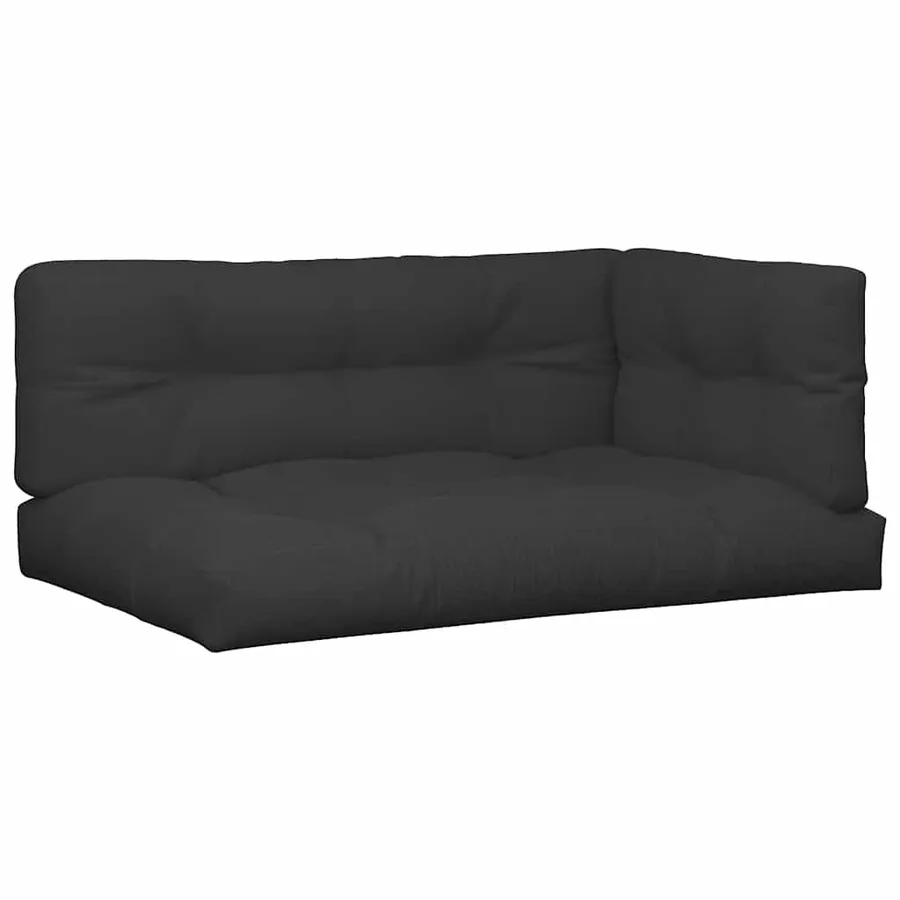 Coussins de palette lot de 7 noir tissu - 2