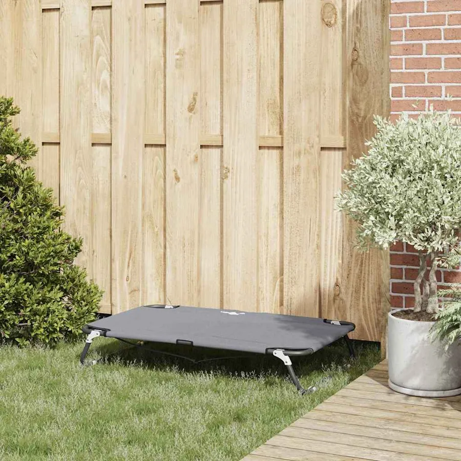 Lit pour Chien Gris clair 90 x 55 x 18 cm Acier - 3