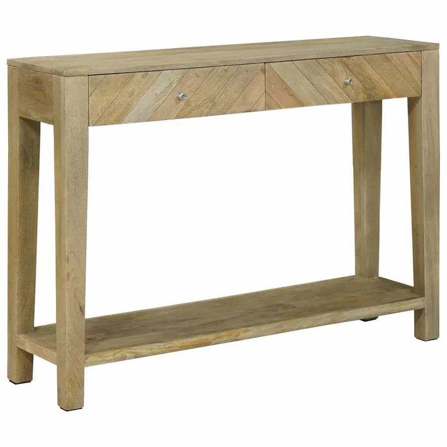 Table console avec tiroir Gris naturel 110 x 30 x 80 cm - 2