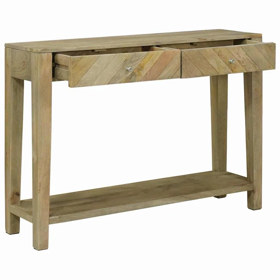 Table console avec tiroir Gris naturel 110 x 30 x 80 cm - 4