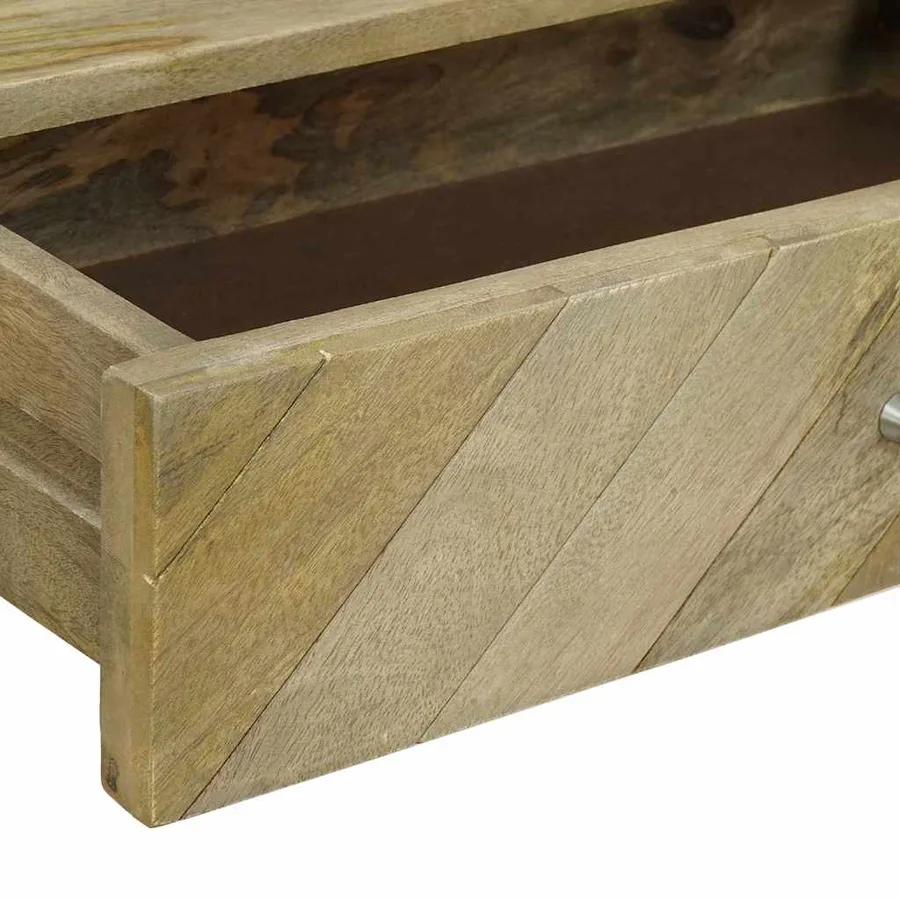 Table console avec tiroir Gris naturel 110 x 30 x 80 cm - 9