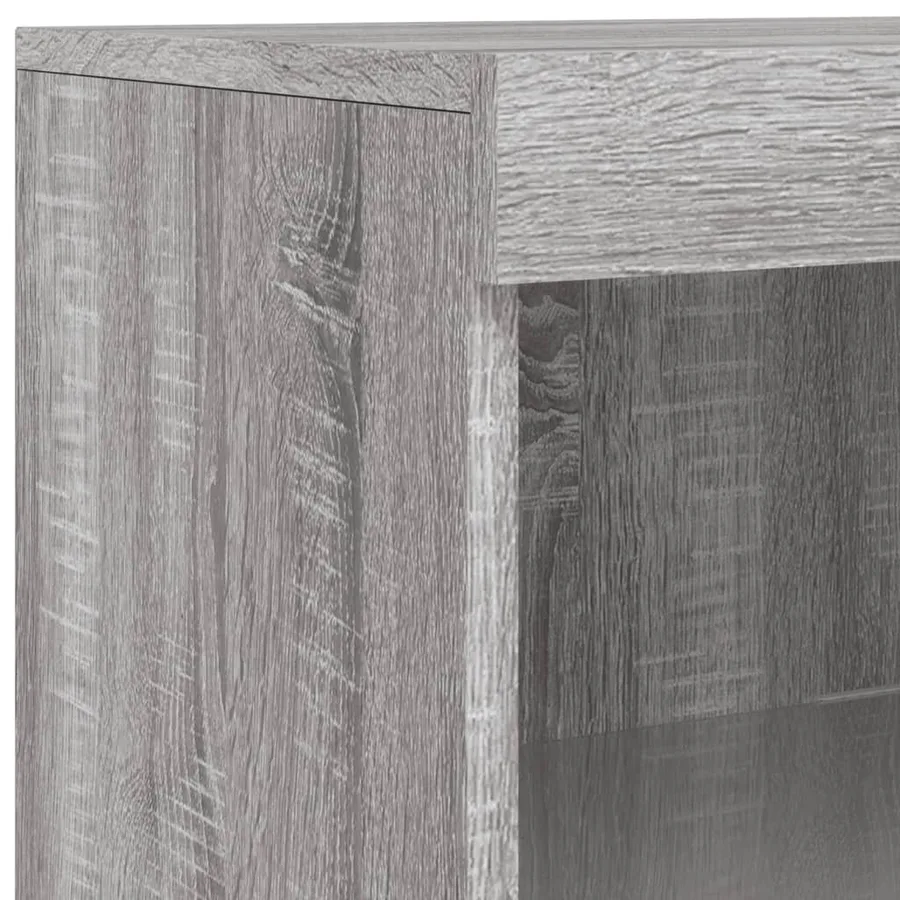 Buffet avec lumières LED sonoma gris 162x37x100 cm - 12