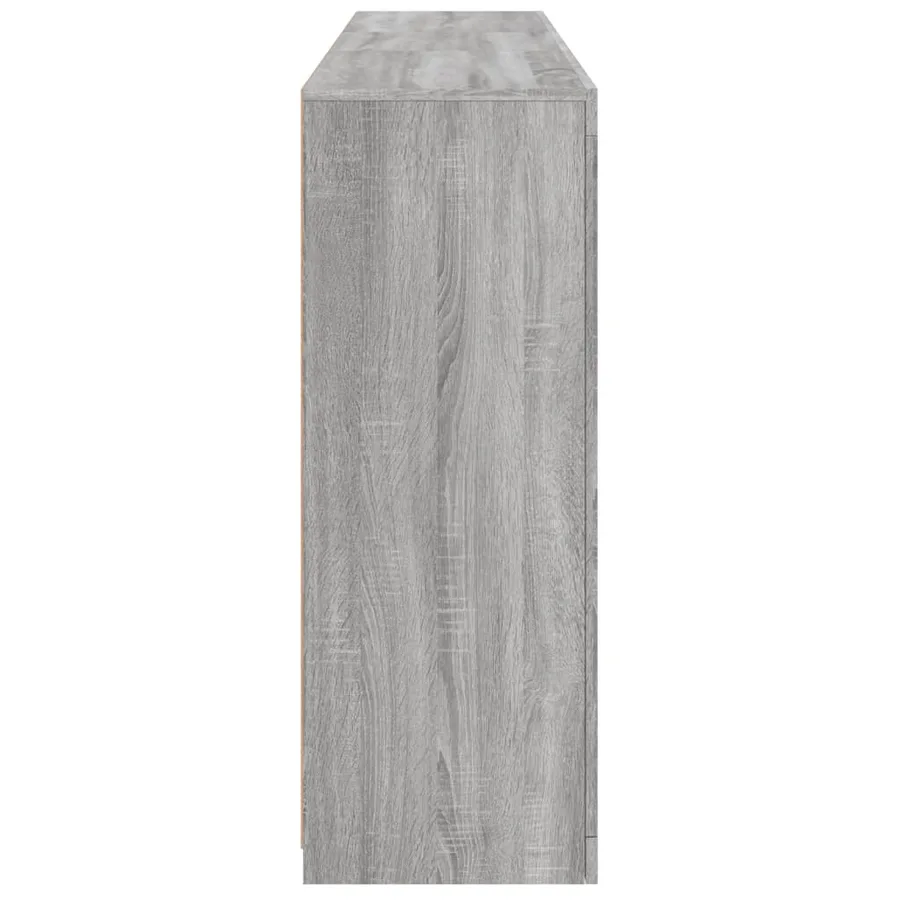 Buffet avec lumières LED sonoma gris 162x37x100 cm - 7