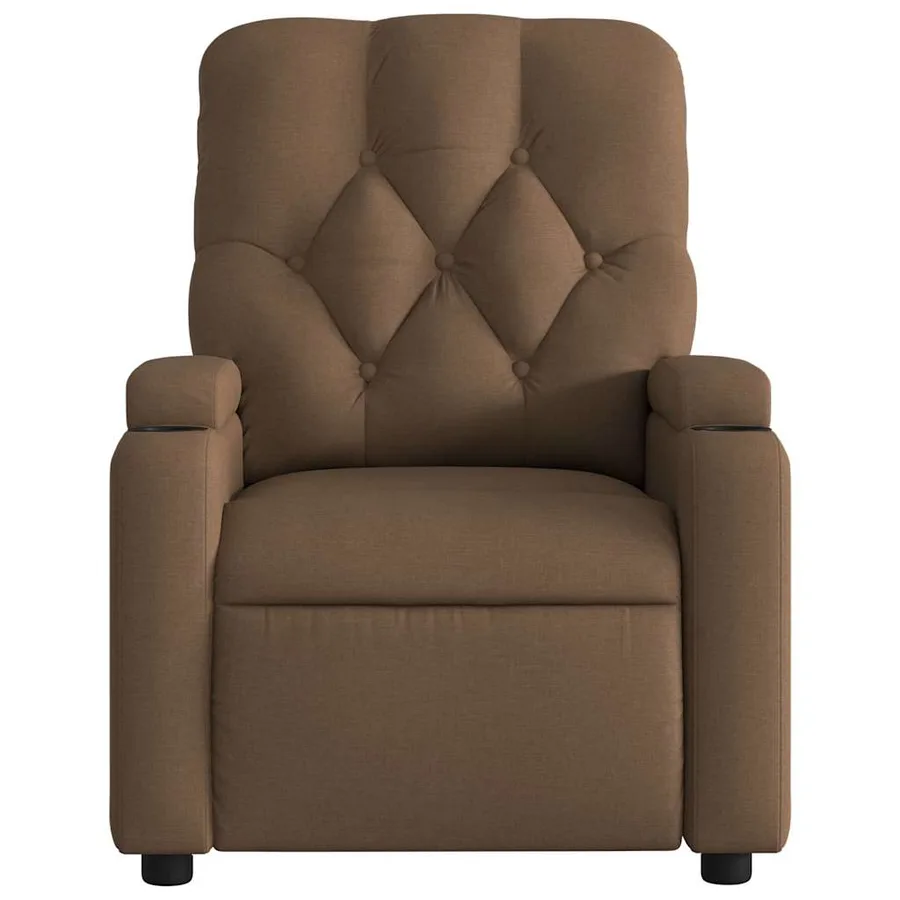 Fauteuil inclinable Marron Tissu - 6
