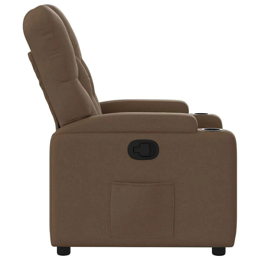 Fauteuil inclinable Marron Tissu - 7