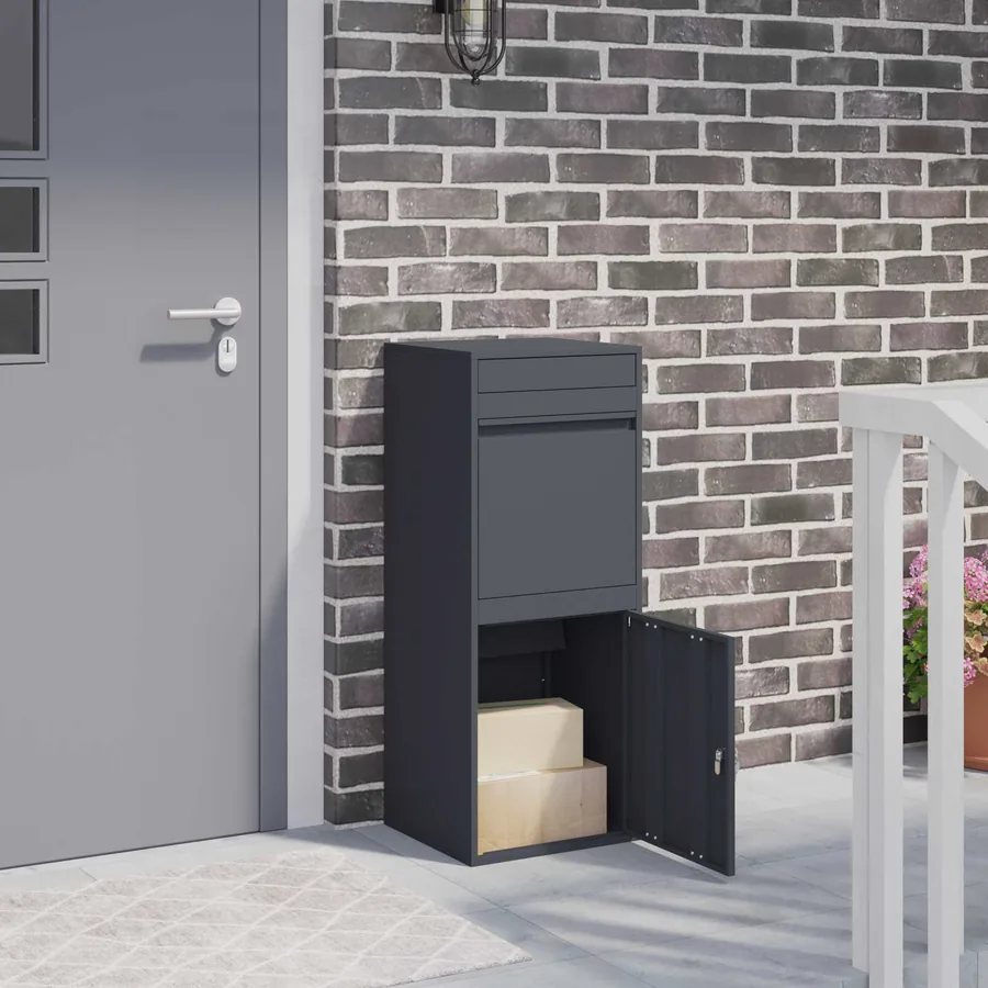 Boîte de dépôt de colis Anthracite 47,5 x 38 x 59 cm Acier