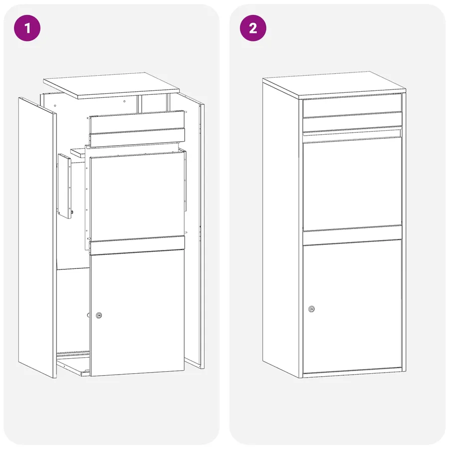 Boîte de dépôt de colis Anthracite 47,5 x 38 x 59 cm Acier - 11