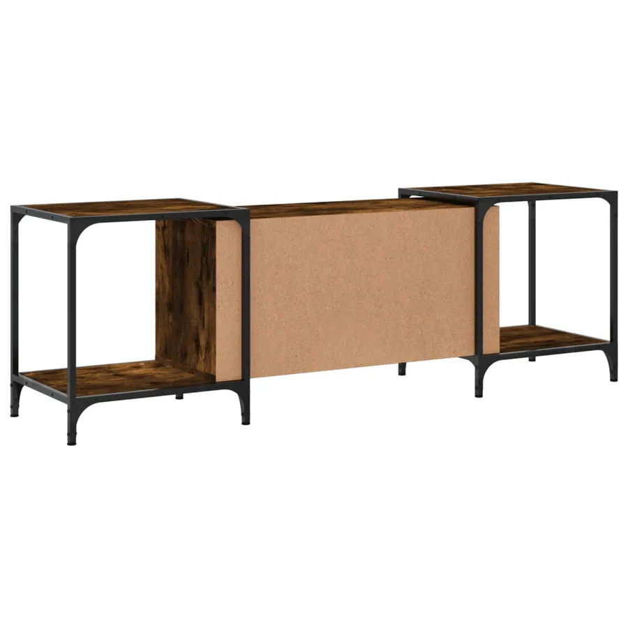 Meuble TV chêne fumé 153x37x50 cm bois d'ingénierie - 6