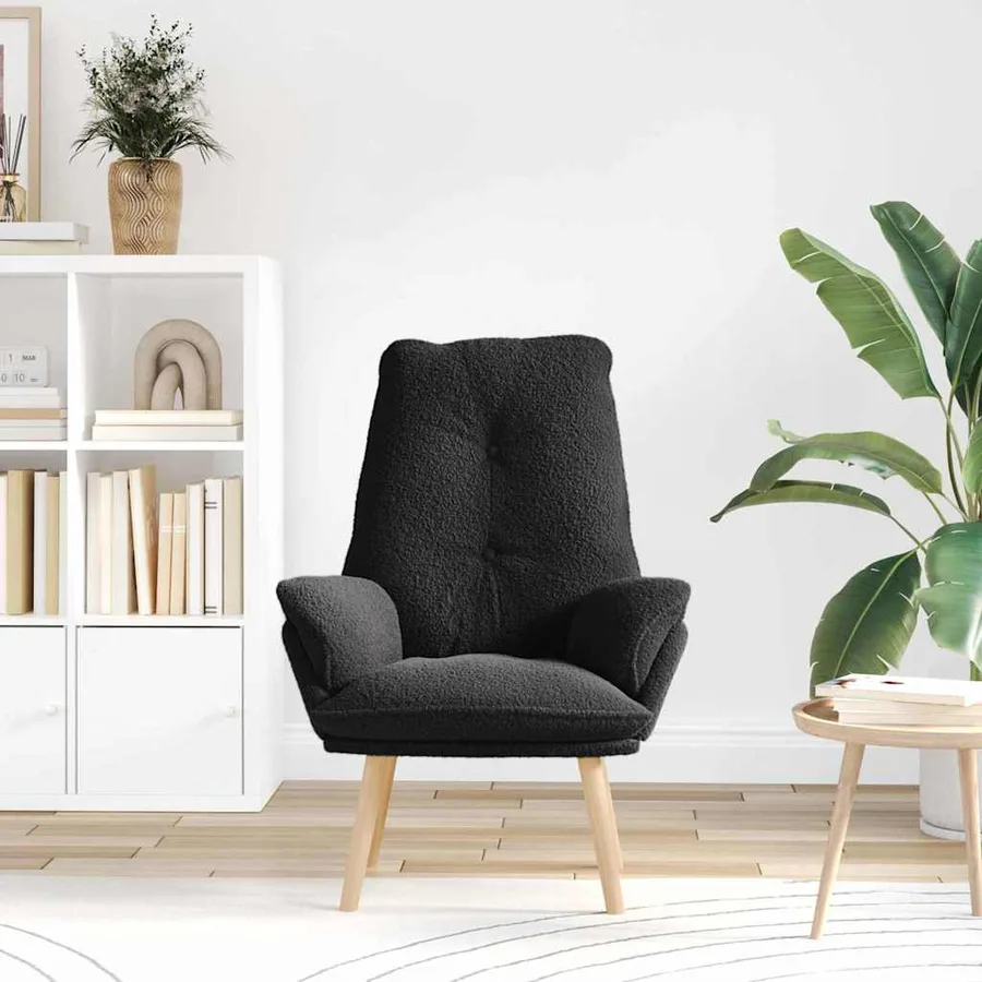 fauteuil Noir 69 x 74 x 93 cm Tissu Sherpa - 3