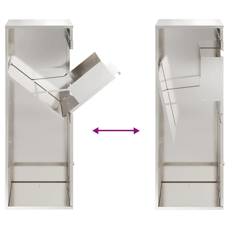 Boîte de dépôt de colis avec stockage Argenté 47,5 x 38 x 59 cm - 10