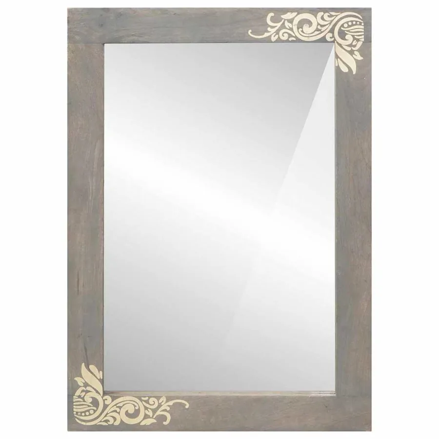 Miroir de salle de bain avec miroir Gris 70 x 50 x 2,5 cm - 2