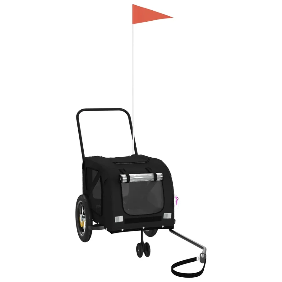 Remorque de vélo pour animaux de compagnie noir - 2