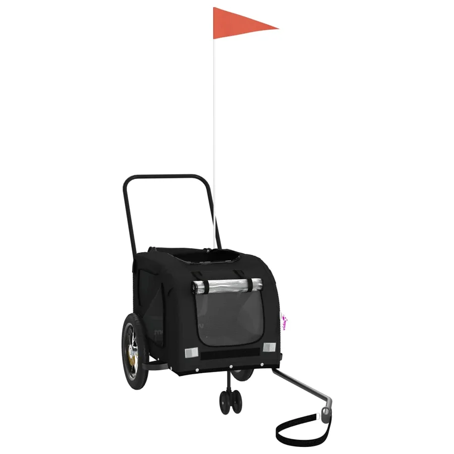 Remorque de vélo pour animaux de compagnie noir - 3