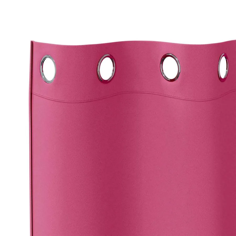 Rideaux occultants avec anneaux 2 pcs Rose vif 245 x 140 cm - 5