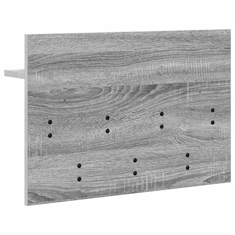 Porte-manteau mural avec étagère Gris Sonoma 60 x 40 x 12 cm - 7