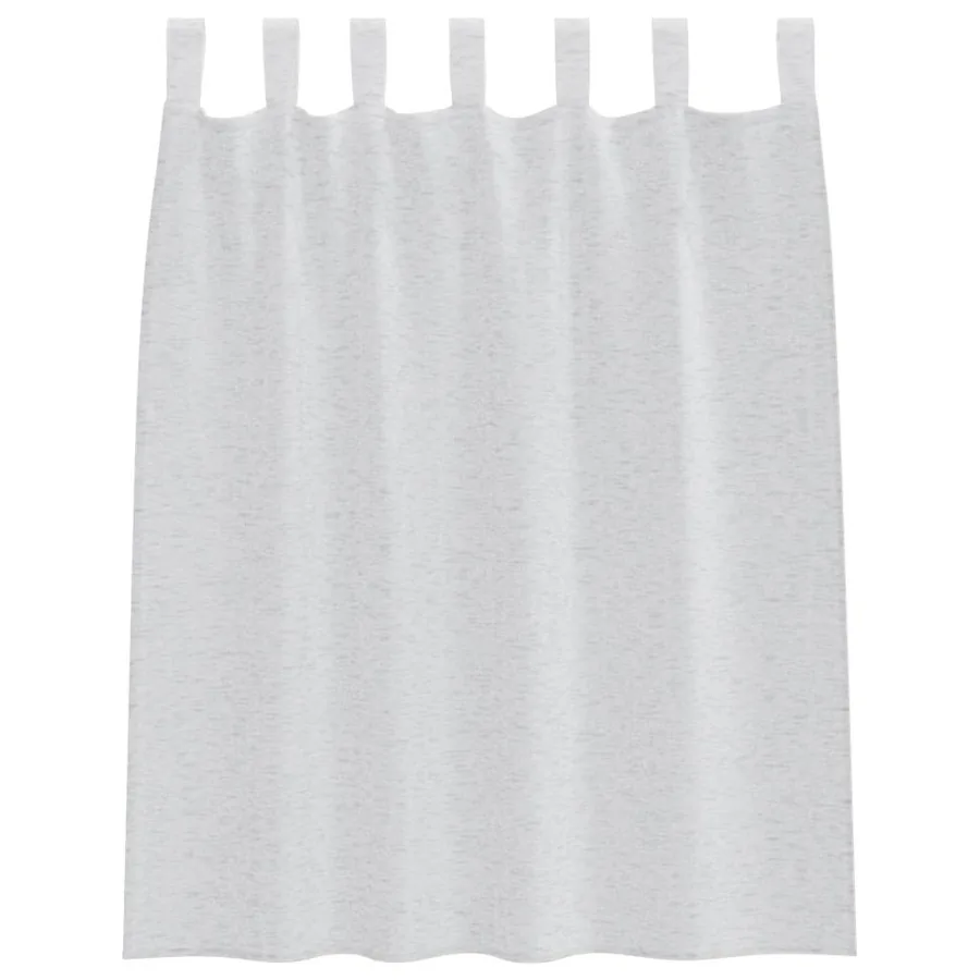Rideau en Voile 2 pcs Gris clair 140 x 140 cm Polyester - 4