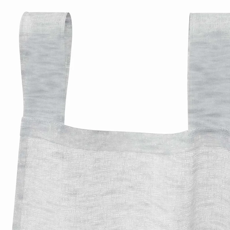 Rideau en Voile 2 pcs Gris clair 140 x 140 cm Polyester - 5