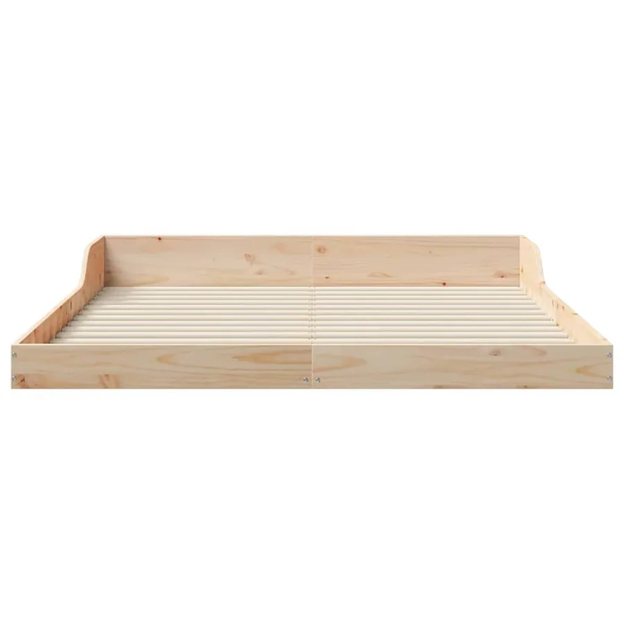 Cadre de lit Marron 160 x 200 cm Pin massif - 5