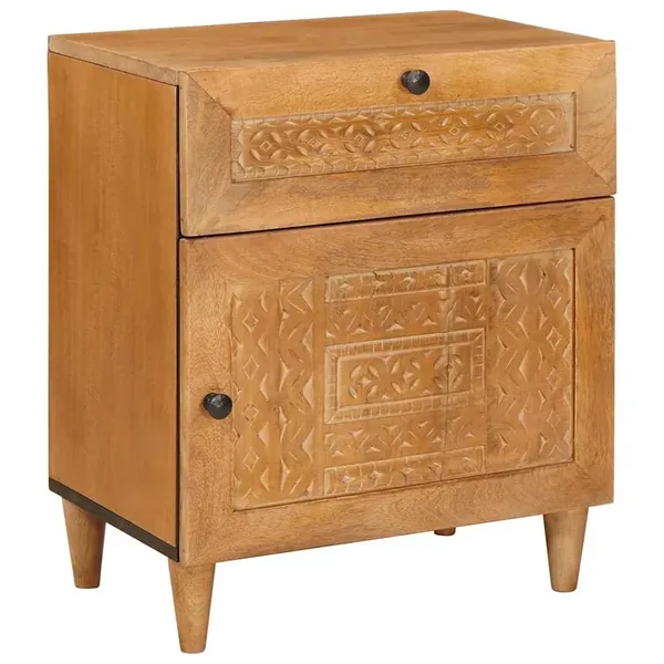 Table de chevet Marron Clair 50 x 33 x 60 cm Bois d'ingénierie