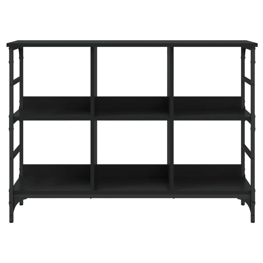 Buffet noir 102x32x73,5 cm bois d'ingénierie - 3
