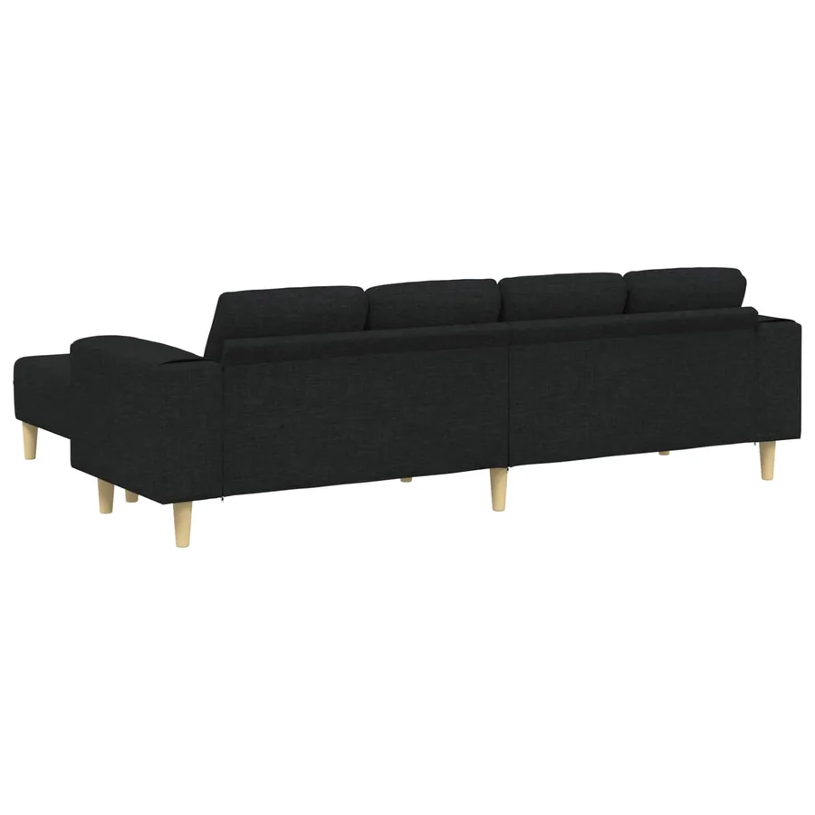 Canapé de salon 3 pcs Noir Polyester - 6