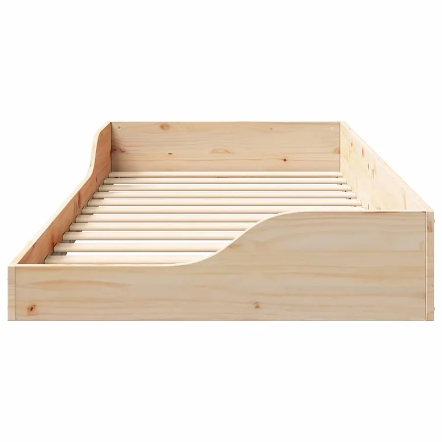 Cadre de lit Marron 100 x 200 cm Pin massif - 5