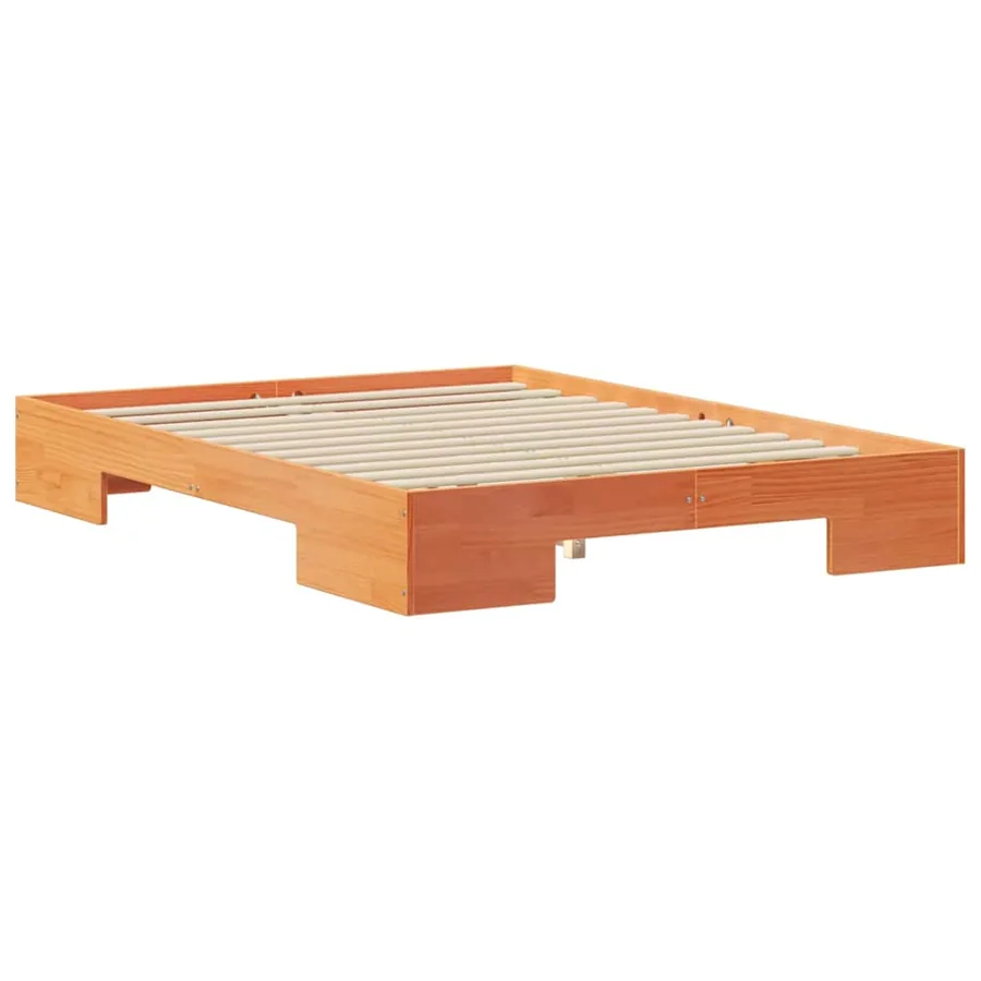 Cadre de lit Marron 140 x 190 cm - 4