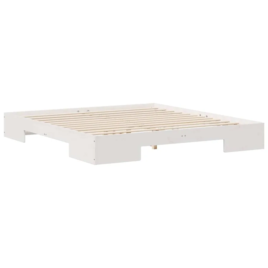 Cadre de lit Blanc 200 x 200 cm - 4