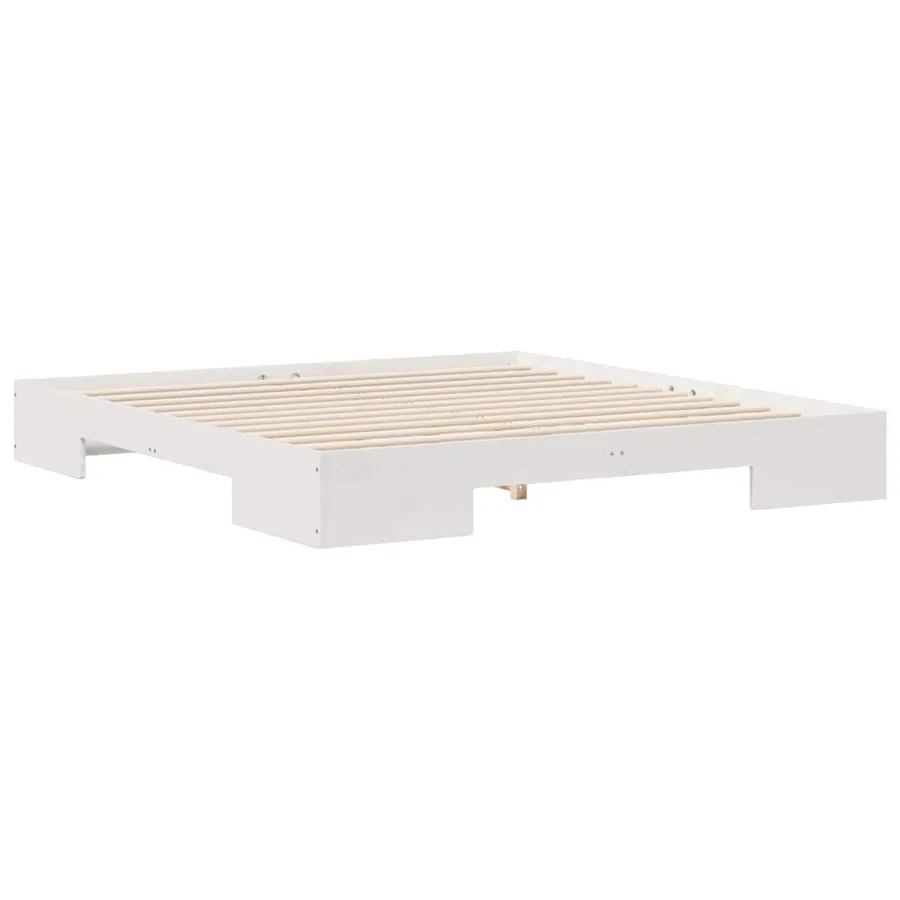 Cadre de lit Blanc 200 x 200 cm - 7