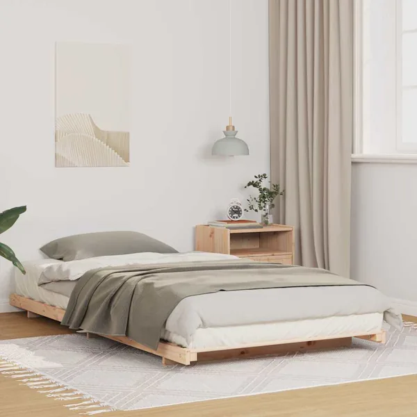 Cadre de lit Marron 75 x 190 cm Pin massif