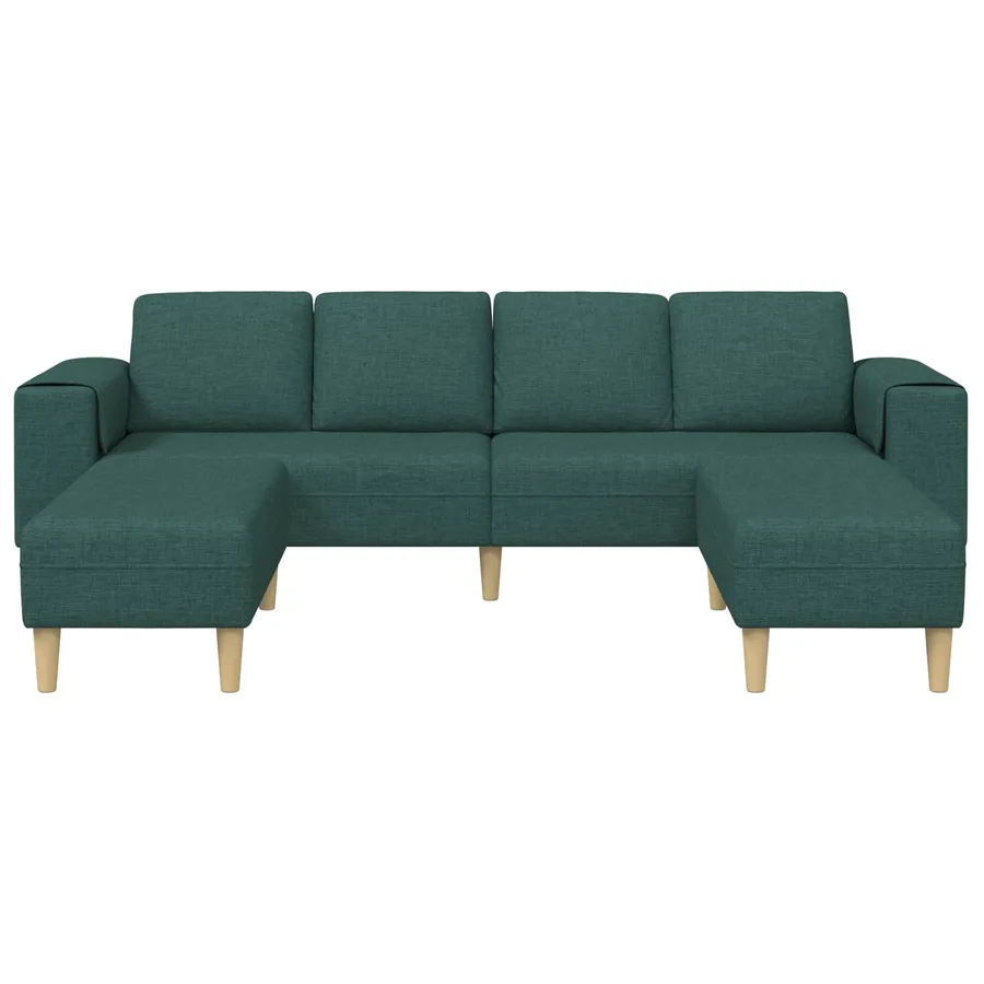 Canapé de salon 3 pcs Vert foncé Polyester - 4