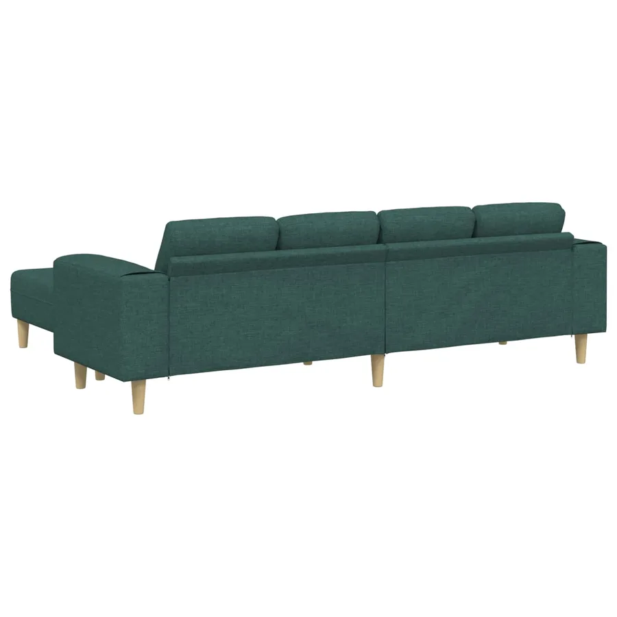 Canapé de salon 3 pcs Vert foncé Polyester - 6