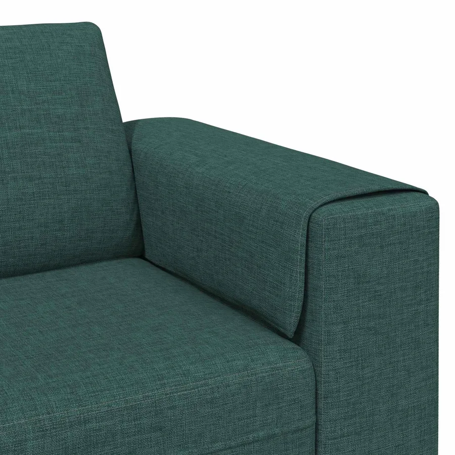 Canapé de salon 3 pcs Vert foncé Polyester - 7
