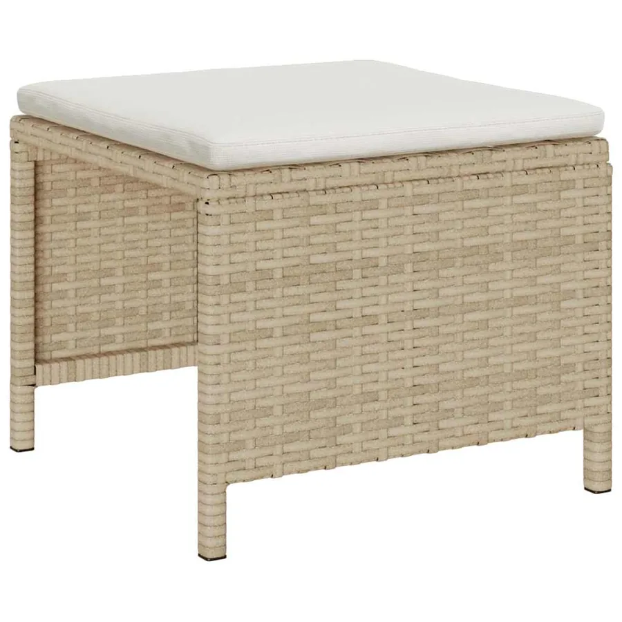 Ensemble de canapé de jardin 6 pcs Beige et crème polyrotin - 6