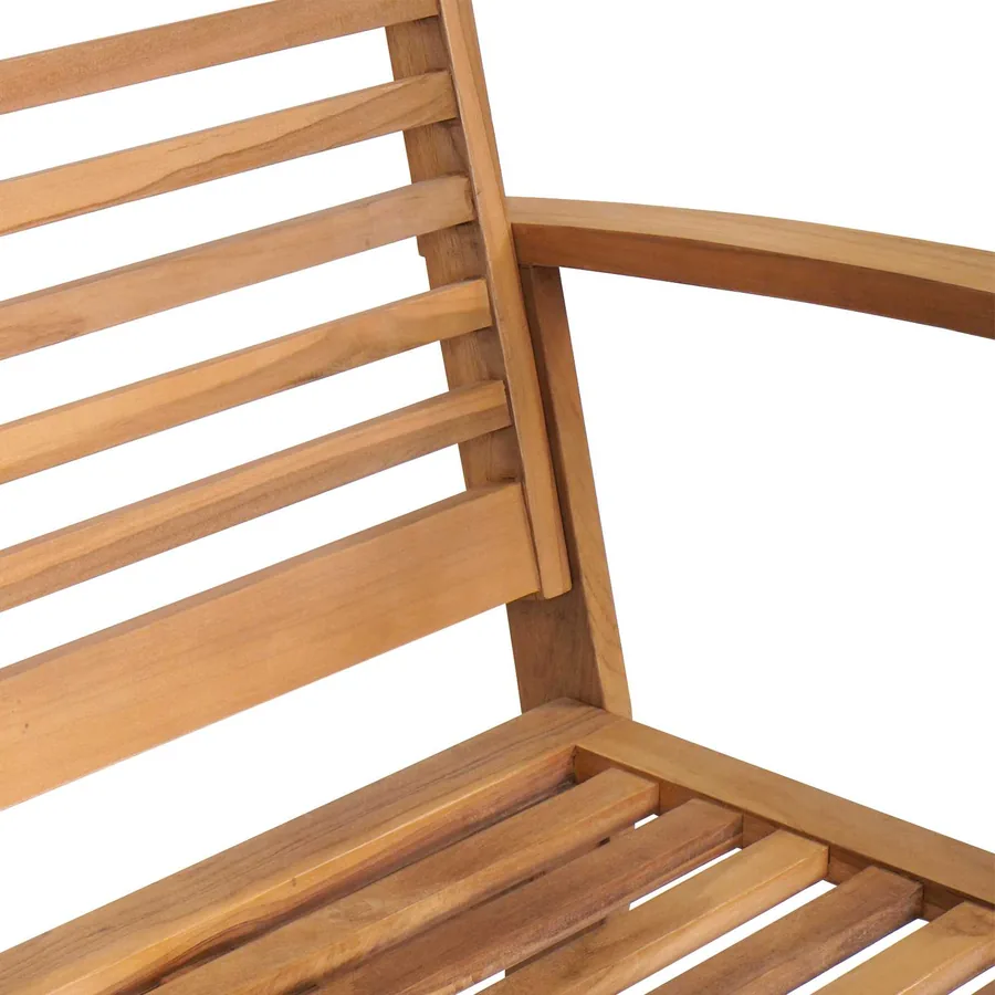 Ensemble de canapé de jardin 4 pcs Naturel Bois de teck massif - 9