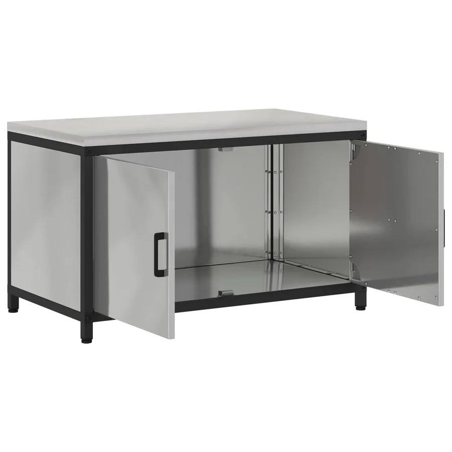 Rangement de cuisine HATTEM Argenté 90 x 50 x 53 cm Acier - 6
