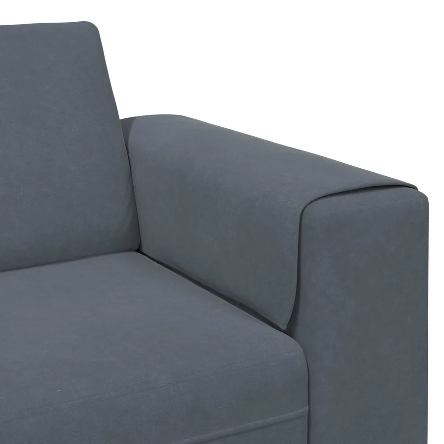 Canapé de salon 3 pcs Gris foncé 250 x 188 x 76 cm - 7
