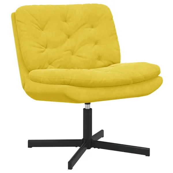 Fauteuil relaxant pivotant Jaune 63 x 75 x 76 cm Velours