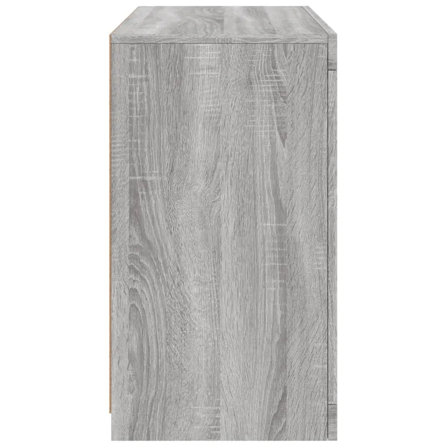 Buffet avec lumières LED sonoma gris 60,5x37x67 cm - 8