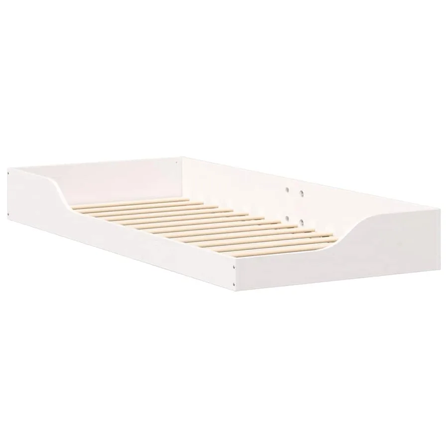 Cadre de lit Blanc 80 x 210 cm Pin massif - 4