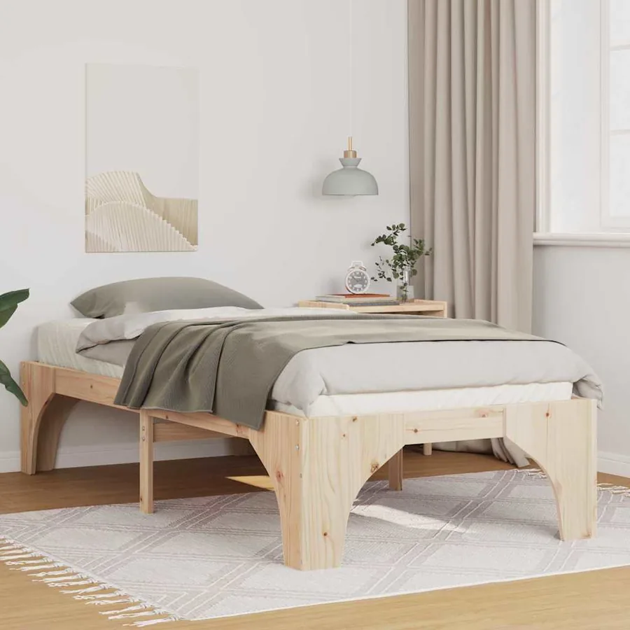 Cadre de lit Marron 100 x 200 cm Pin massif