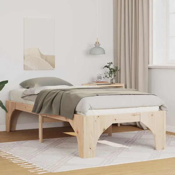 Cadre de lit Marron 100 x 200 cm Pin massif