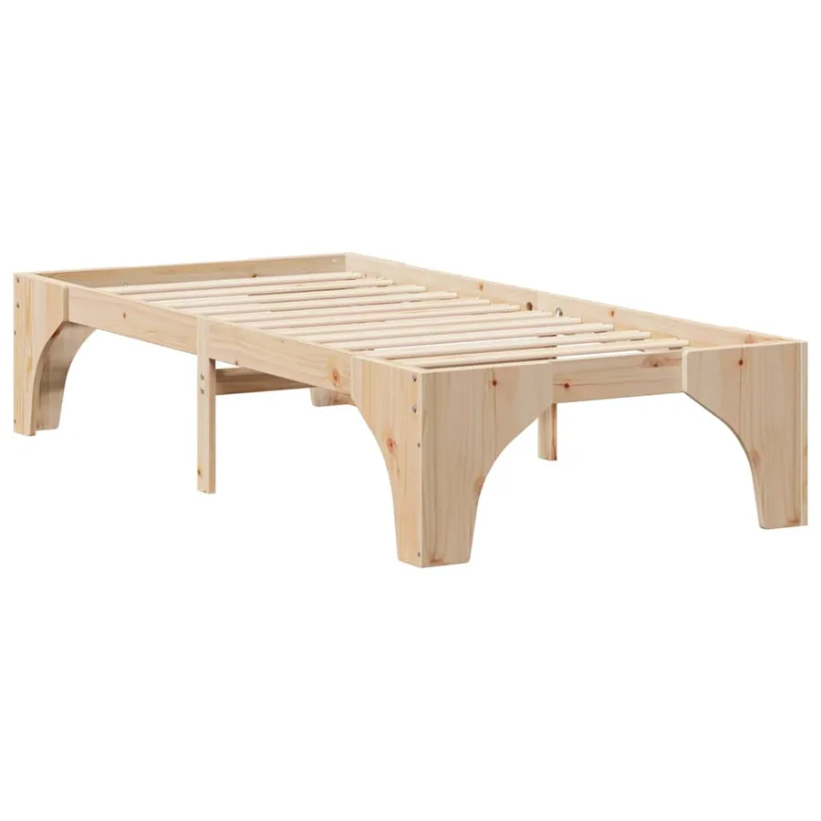 Cadre de lit Marron 100 x 200 cm Pin massif - 4